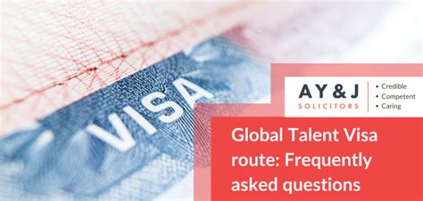 global talent visa route frequently asked questions a y and j solicitors