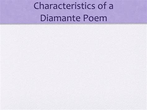 Ppt Diamante Poems Powerpoint Presentation Free Download Id6105633