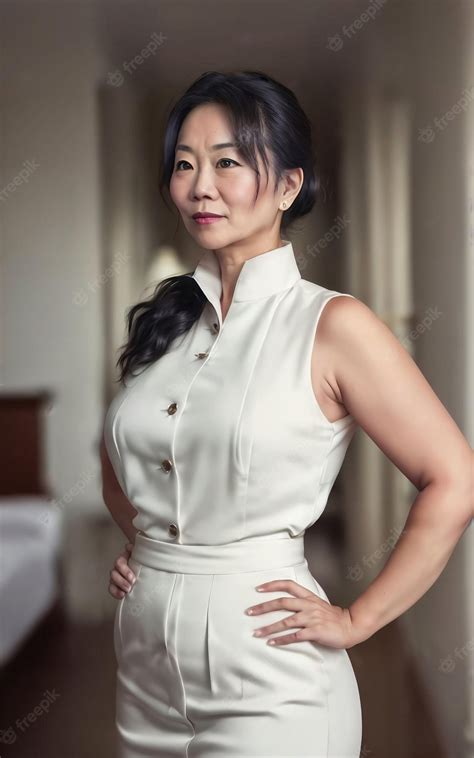 Premium Photo Portrait Photo Of Beautiful Middle Aged Adult Asian