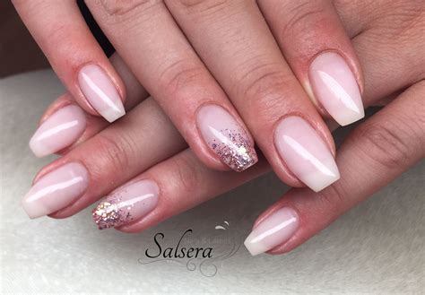 Ballerina Nails Nageldesign Gelnails Rosé Milky Glitter Salsera Nails