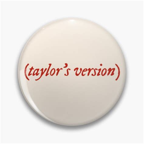 Taylors Version Red Pin For Sale By Sabrinagold Redbubble