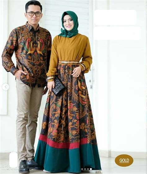 Model Gamis Perpaduan Batik Dan Polos Radea