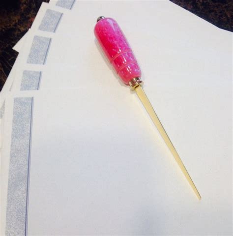 Pink Acrylic Hand Turned Letter Opener