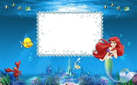 Ariel from the little mermaid. The Little Mermaid PNG Kids Frame | Kids frames, Mermaid ...