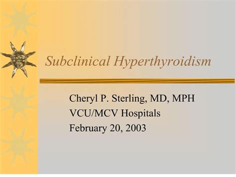Ppt Subclinical Hyperthyroidism Powerpoint Presentation Free