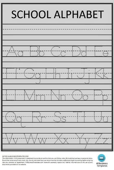 Free Learn How To Write Alphabet Preschool Templates At