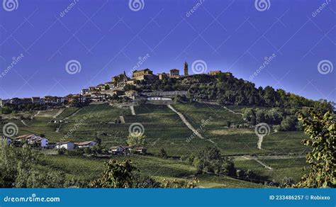 The Hill Of La Morra In The Piedmontese Langhe In Autumn Stock Image