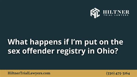 What Happens If Im Put On The Sex Offender Registry In Ohio