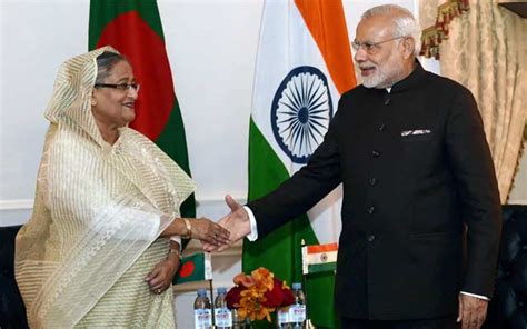 pm modi meets bangladesh prime minister sheikh hasina in us