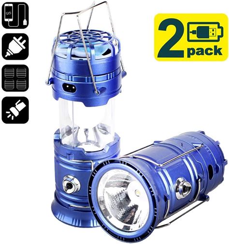 Zzzl 2 Pack Rechargeable Led Camping Lantern Emergency