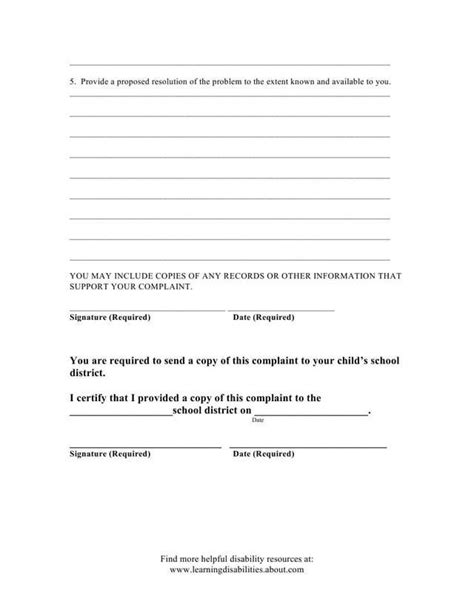 idea formal complaint model form letters  forms