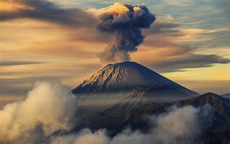 Hd Wallpaper Volcano Eruption Eruptions Nature Landscape Mountains