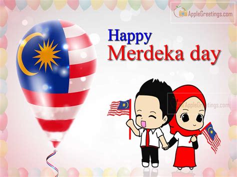 National day or hari kebangsaan. Malaysia Merdeka Day 2019 Wishes Greetings (M-449) (ID ...