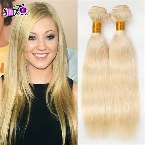Cheap 7a Honey Blonde Virgin Hair Extensions Real Russia Hair 613 Platinum Blonde Virgin
