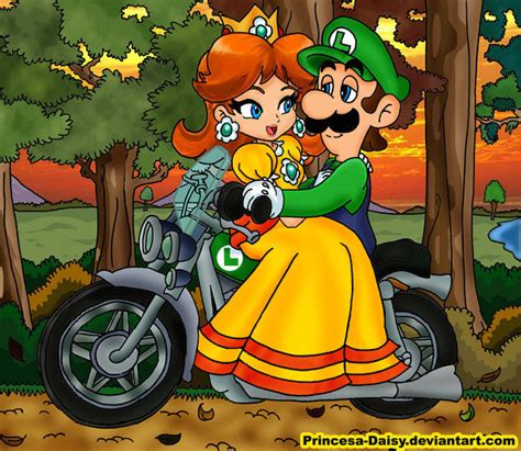 Daisy And Luigi Sunset Ride Daisy And Luigi Fan Art 20938343 Fanpop