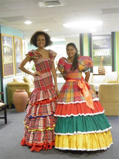Jamaican Cultural Dresses Kingston Jamaican Dress Jamaican Women Caribbean Culture Caribbean
