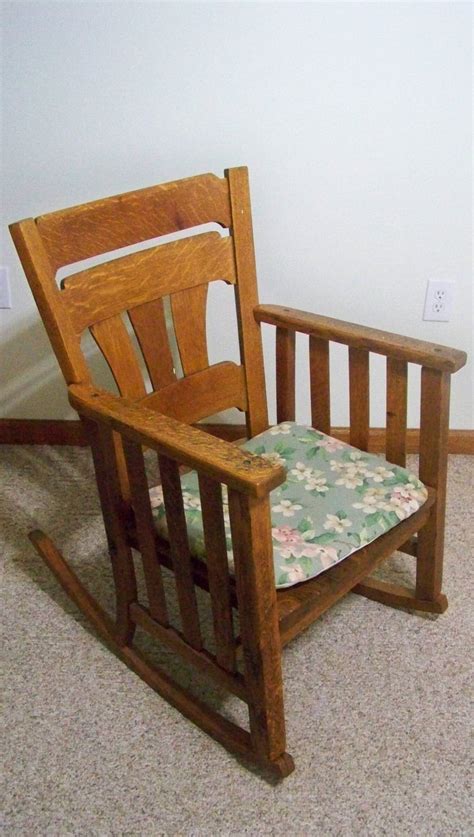 Antique Mission Oak Rocking Chair By Smakboutique On Etsy