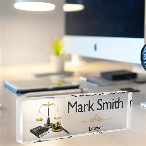 Lawyer Desk Name Plate Personalized Business T For Lawyers