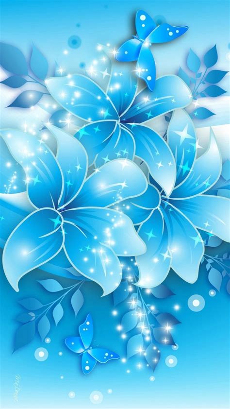 Blue Flower Iphone Wallpaper 3d Iphone Wallpaper