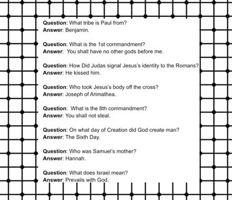 100 Bible Trivia Questions And Answers Plus Printables Our Blog