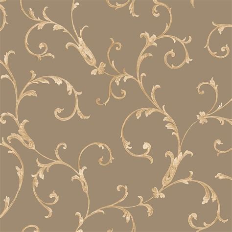 Sample Sirpi Floral Leaf Pattern Wallpaper Metallic Glitter Heavy