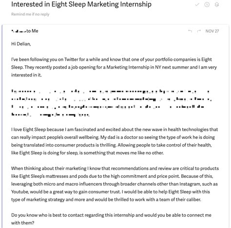 cold email your way into an internship job at any startup · colin keeley