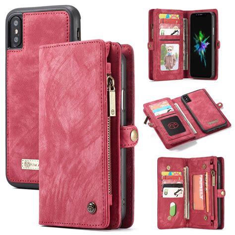 Luxury Magnetic Wallet Case For Iphone X Xs Xr Xs Max Case Detachable