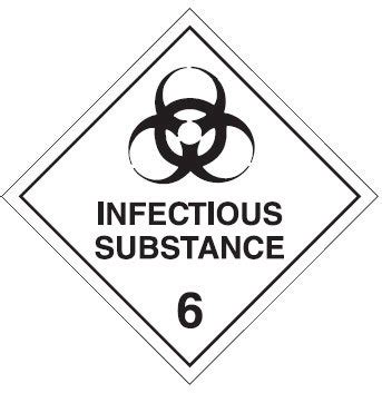 Hazardous Material Placards Label Infectious Substance Seton