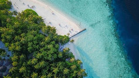 Download Maldives Island Tropical Aerial View Beach 1366x768