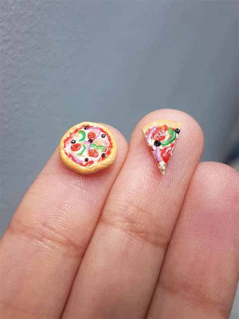 Polymer Clay Miniature Pizza Polymer Clay Miniatures Miniature Pizza