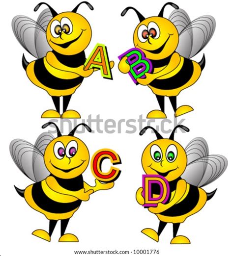 Alphabet Bees Vector Stock Vector Royalty Free 10001776