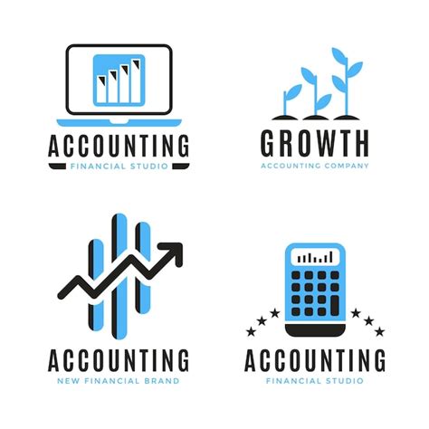 Free Vector Flat Design Accounting Logo On White Background