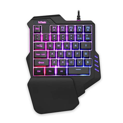 Buy Redthunder One Handed Gaming Keyboard Rgb Backlit 35 Keys Portable