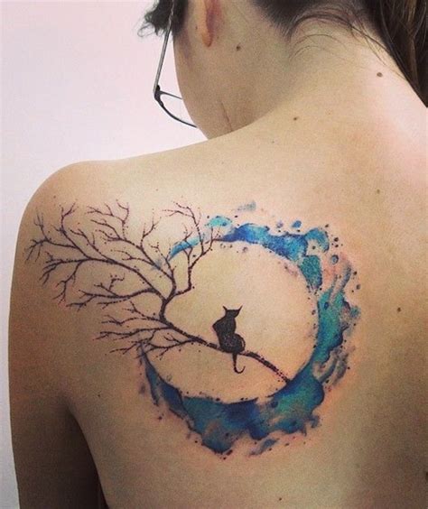 Watercolor Moon Tattoo Designsideas And Meaning Tattoos For You