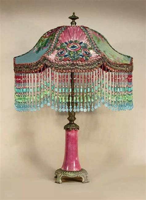 Id Use This Ornate Colorful Lamp And Lampshade For A Bohemian Decor