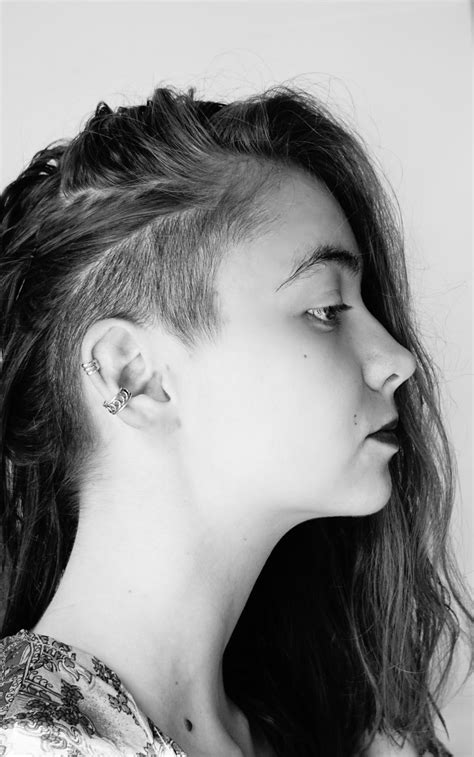 Womens Hair Sidecut Undercut Portrait Photography Shaved Head