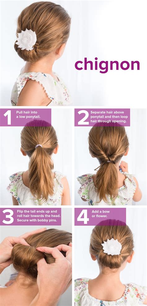 As this style contains the classy look along with the cuteness. 5 easy back-to school hairstyles for girls | Chignon hair ...