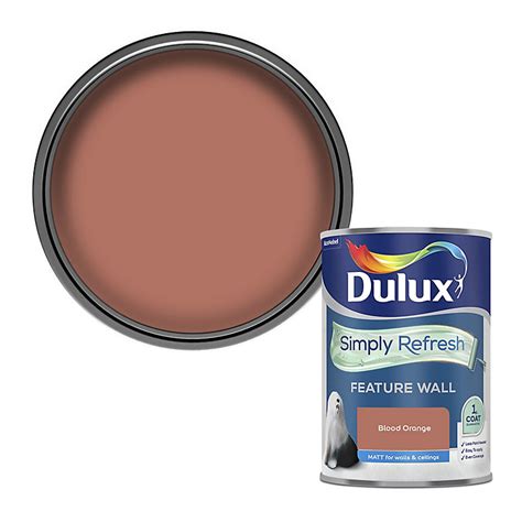 Dulux One Coat Blood Orange Matt Emulsion Paint 125l Diy At Bandq