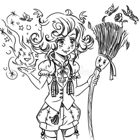 Anime Witch Coloring Pages