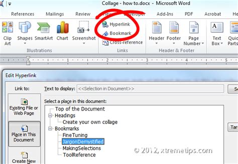 Insert Hyperlink In Word 2007 Document