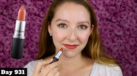 Mac Satin Lipstick Swatch Review Mocha Youtube