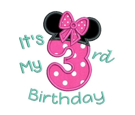 Minnie Mouse 3rd Birthday Svg