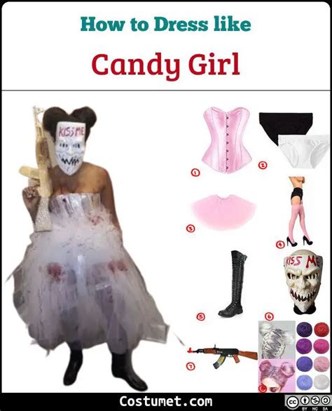 kiss me candy girl the purge costume for cosplay and halloween 2023