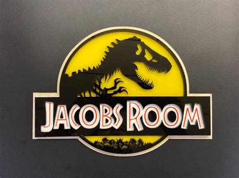 Jurassic Park Sign Personalised Sign Bedroom Sign Etsy