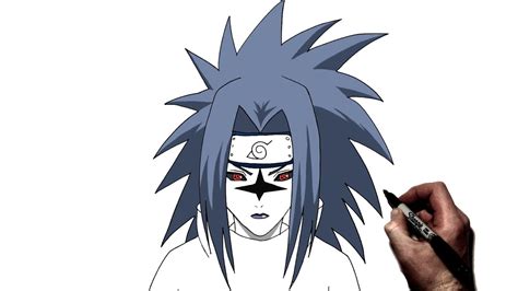 How To Draw Sasuke Curse Mark 2 Step By Step Naruto Youtube