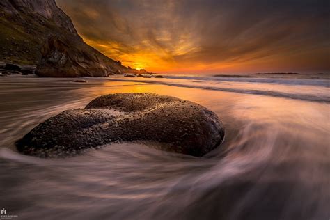 Sunlight Landscape Sunset Sea Bay Rock Nature Shore Sand