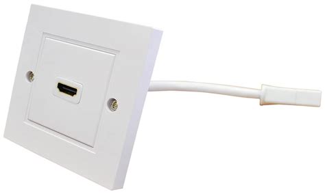 Single Hdmi Wall Plate With Flying Lead Av Cables And Connectors