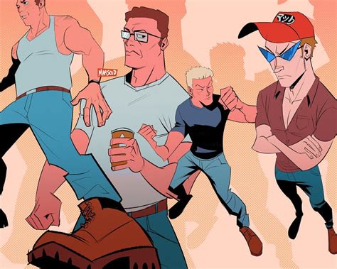 Hank Hill Dale Gribble Bill Dauterive And Jeff Boomhauer King Of