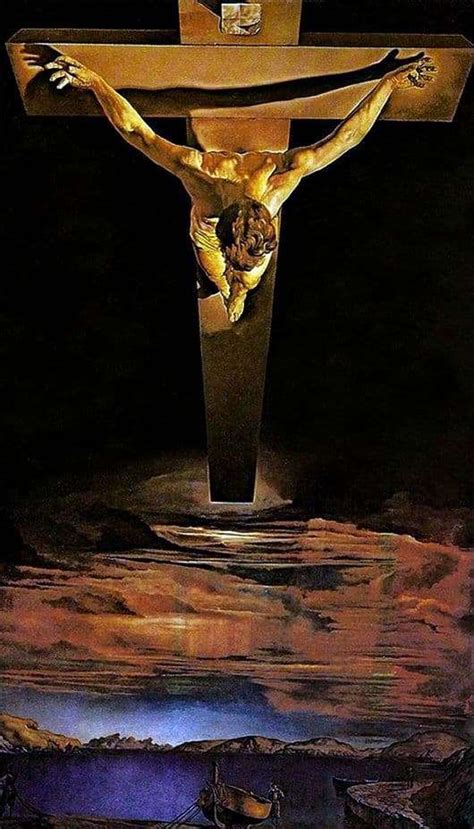 Description Of The Painting By Salvador Dali Crucifixion Of Christ