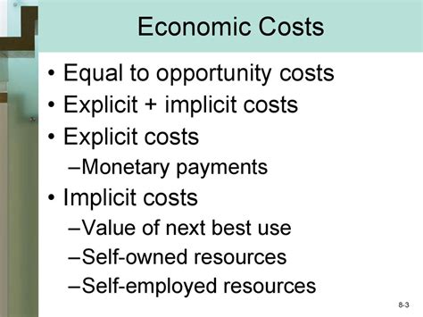 The costs of production. Chapter 8 - online presentation